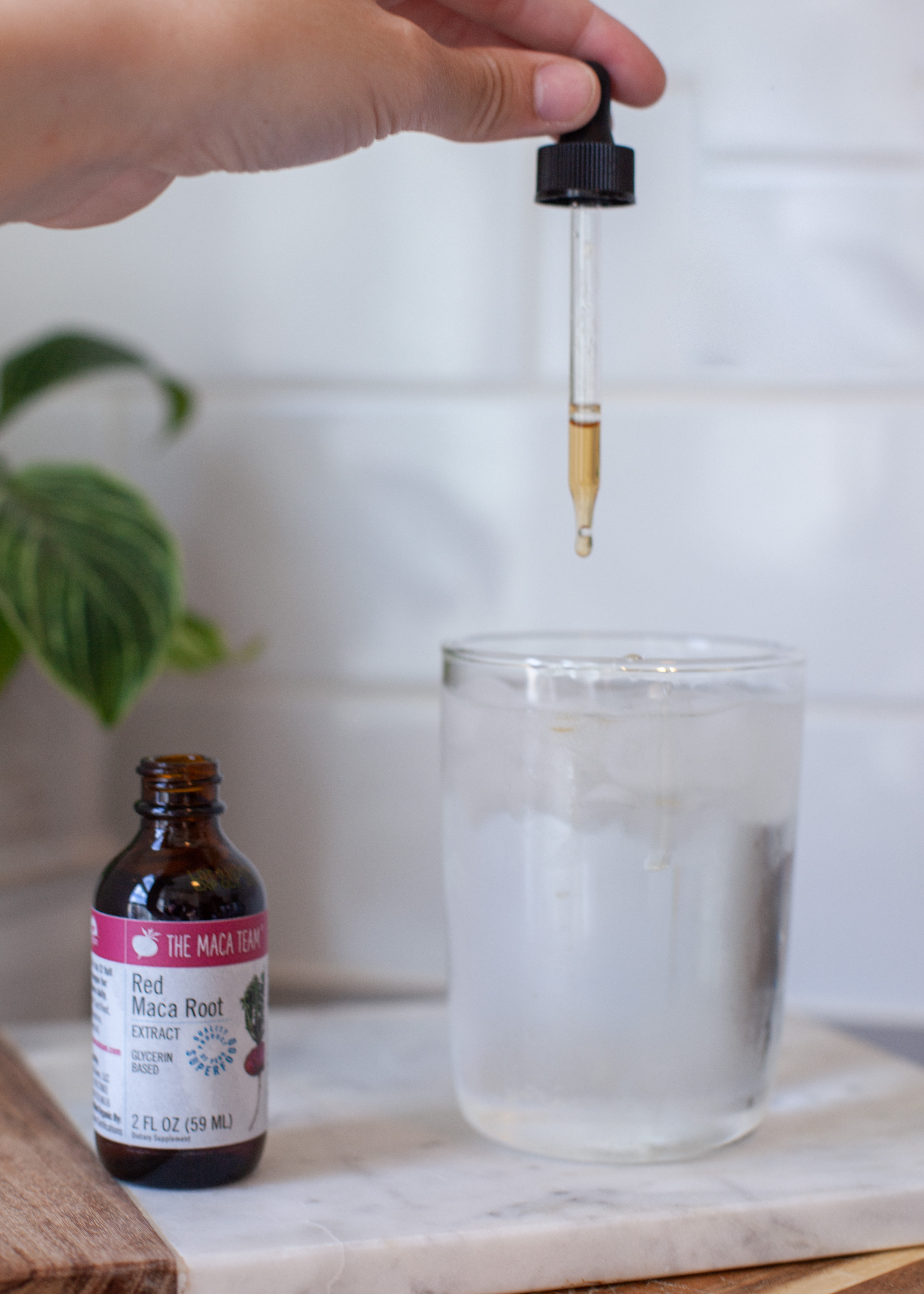 Red liquid maca extract