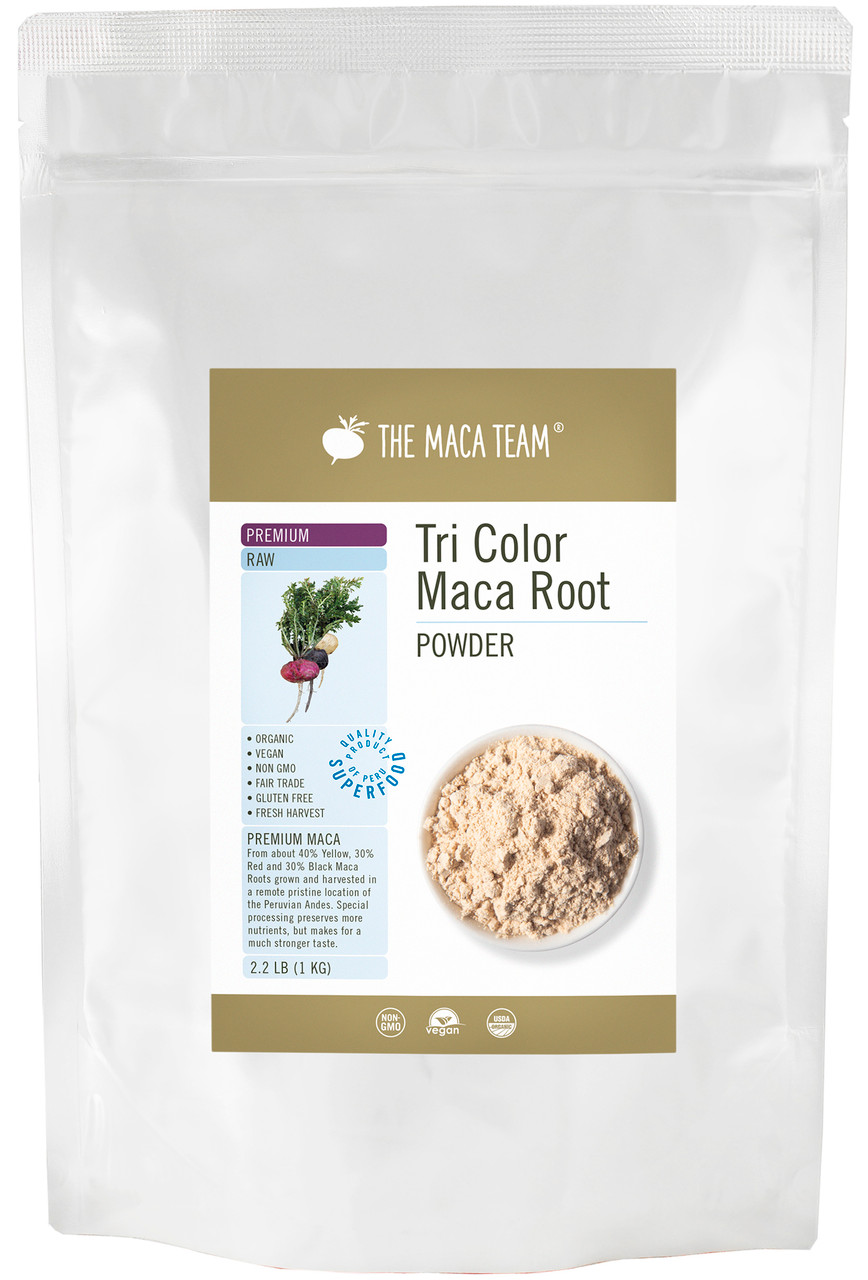 premium raw tricolor maca root powder - shop themacateam.com. 
