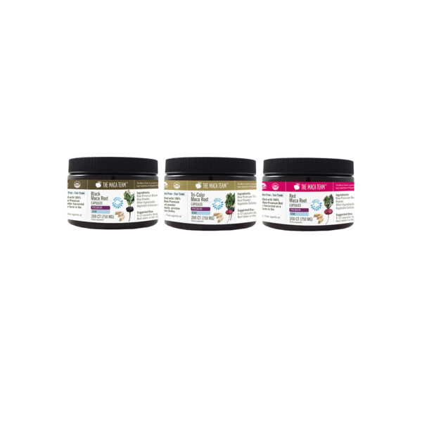 Organic Premium Raw Maca Capsule Sampler Package from The Maca Team