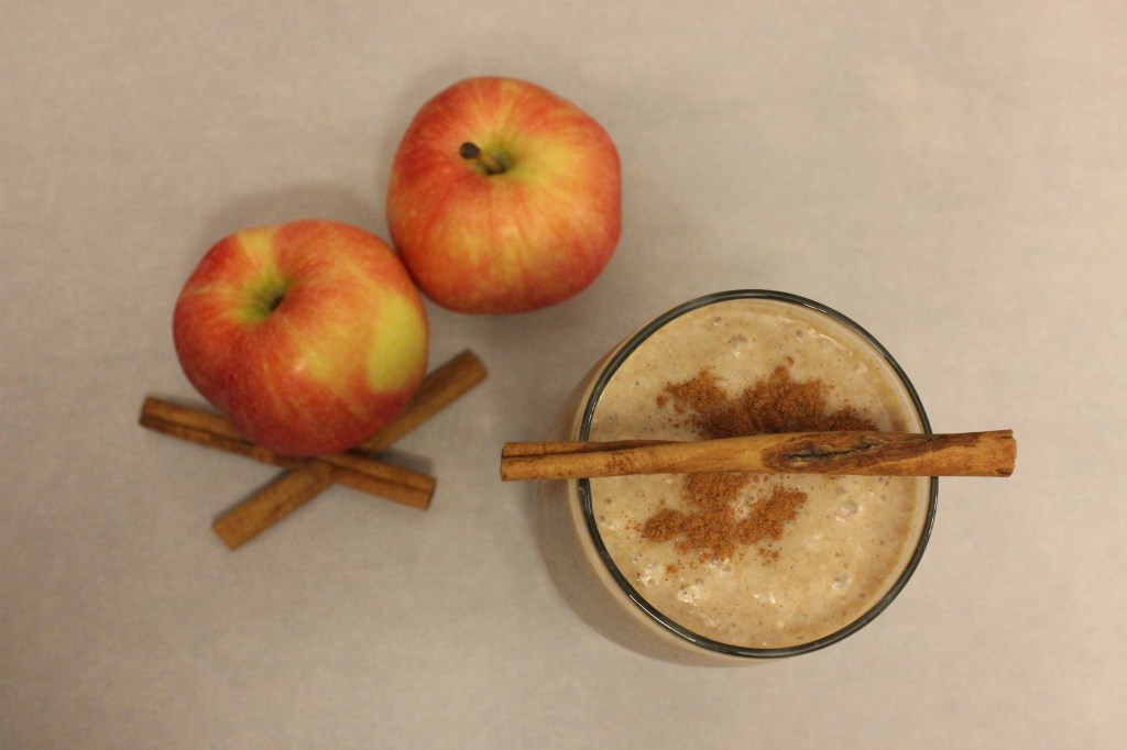 Finished apple pie Maca smoothie
