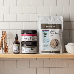 assorted maca products from the maca team