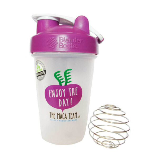 Blender bottle from The Maca Team 20 oz
