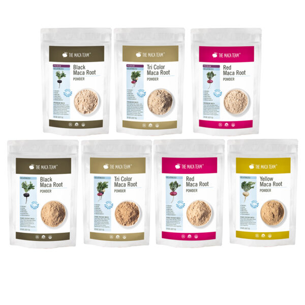 Organic Gelatinzied Maca Powder Sampler Package Complete from The Maca Team