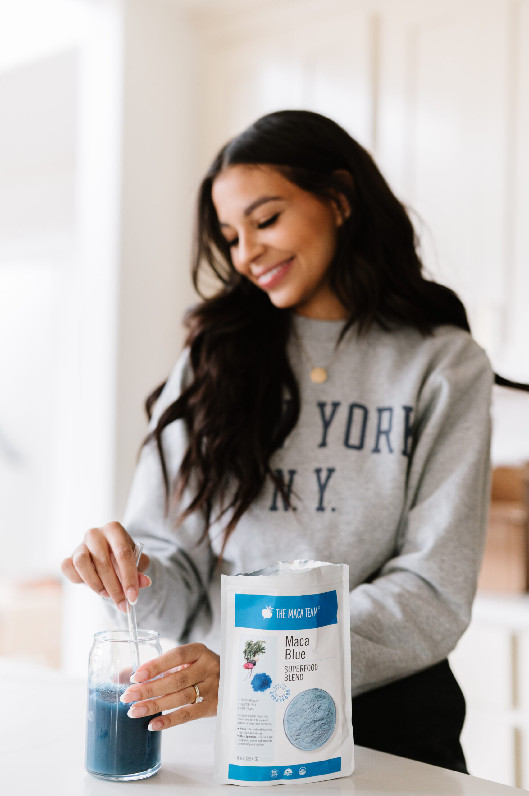 Maca Blue organic maca and blue spirulina superfood blend