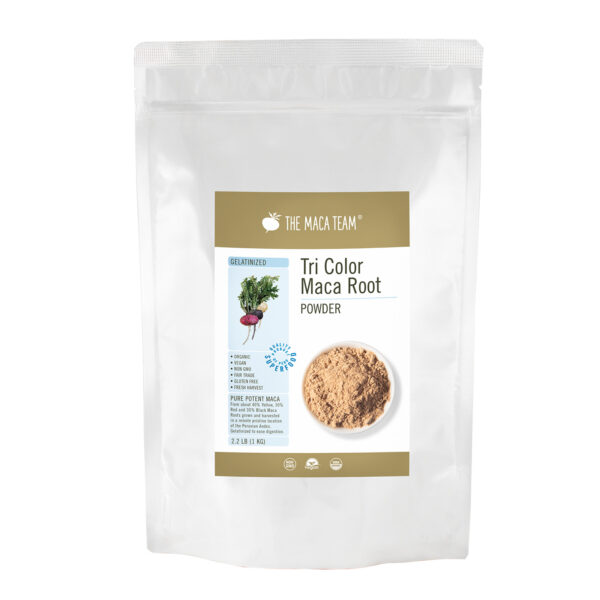 Organic Gelatinized Tri Color Maca Powder from The Maca Team 1 kg