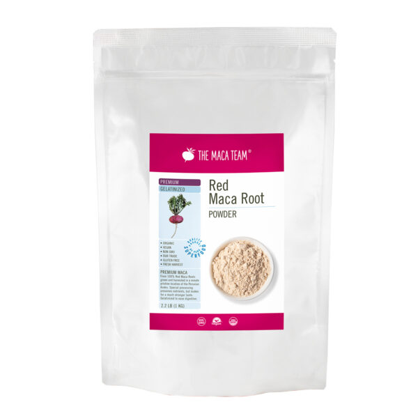 Organic Premium Gelatinized Red Maca Powder from The Maca Team 1 kg
